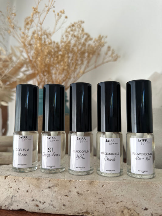 5 designer mini perfume bottles pack